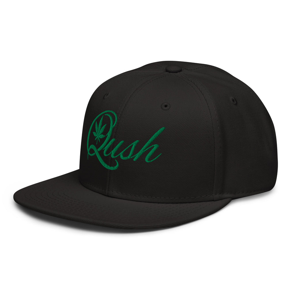 Qush Embroidered Trucker Hat | Black & White Streetwear Cap | Luxury Urban Snapback | Cannabis Lifestyle Fashion Hat | Premium Embroidery